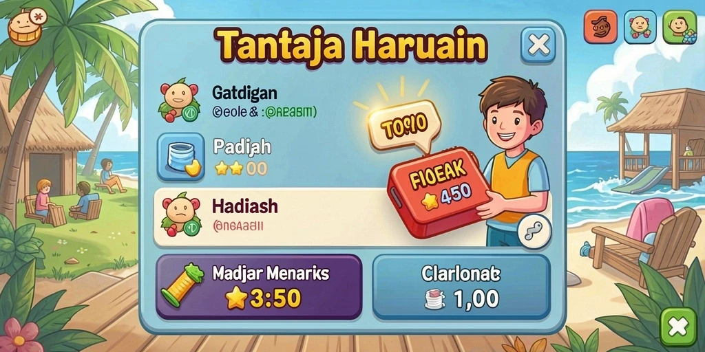 Gambar bermain dengan karakter utama dari DAHLIA77.
