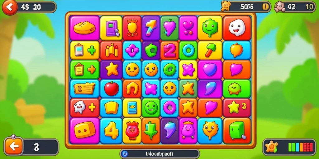 Tampilan level yang penuh warna dan detail.