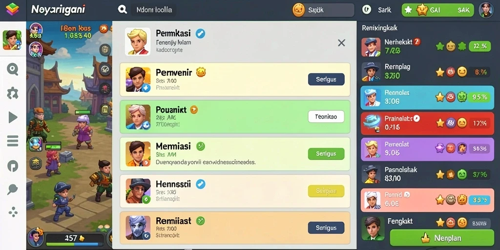 Tampilan awal permainan yang menarik perhatian.