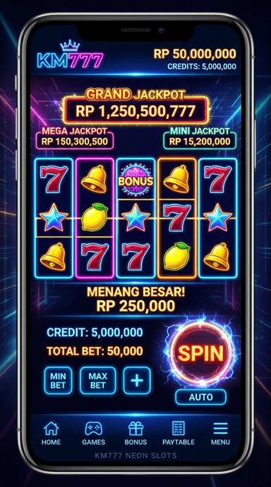 Cuplikan layar menu unduhan km777 untuk perangkat Android